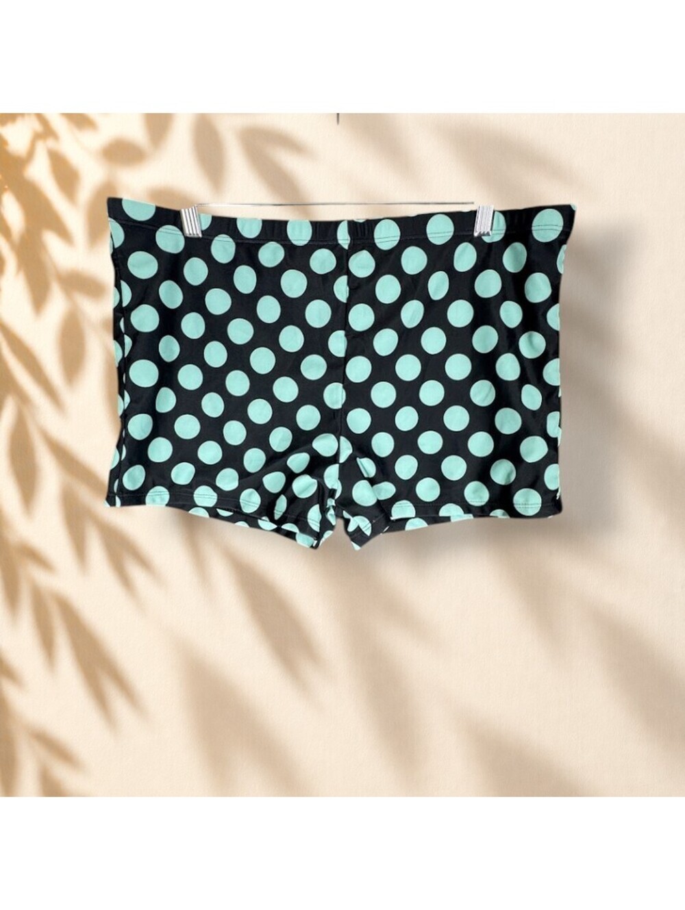 Unbranded Shorts Women 4XL Plus Black Polka Dot High Rise Swim